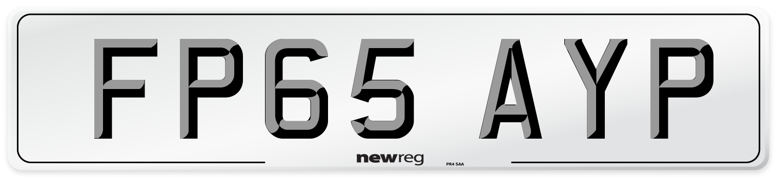 FP65 AYP Number Plate from New Reg